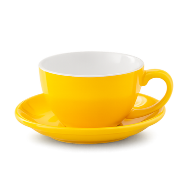 Tasse cappuccino jaune